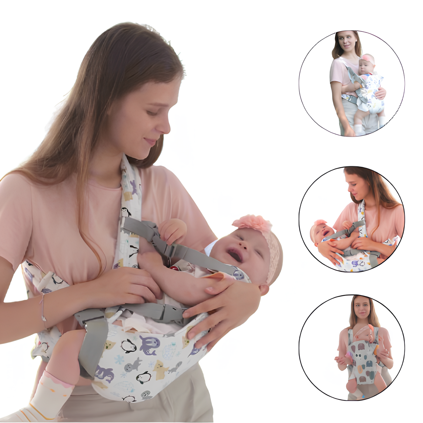 4-in-1 Baby Carrier β Ergonomic, Breathable, Adjustable for Newborns to Toddlers
